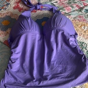 Apt. 9 Purple Halter Swim Top